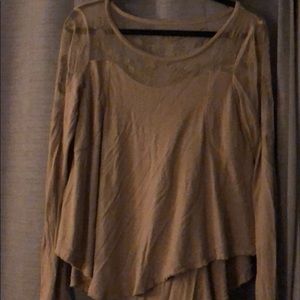 Free people mesh lace top